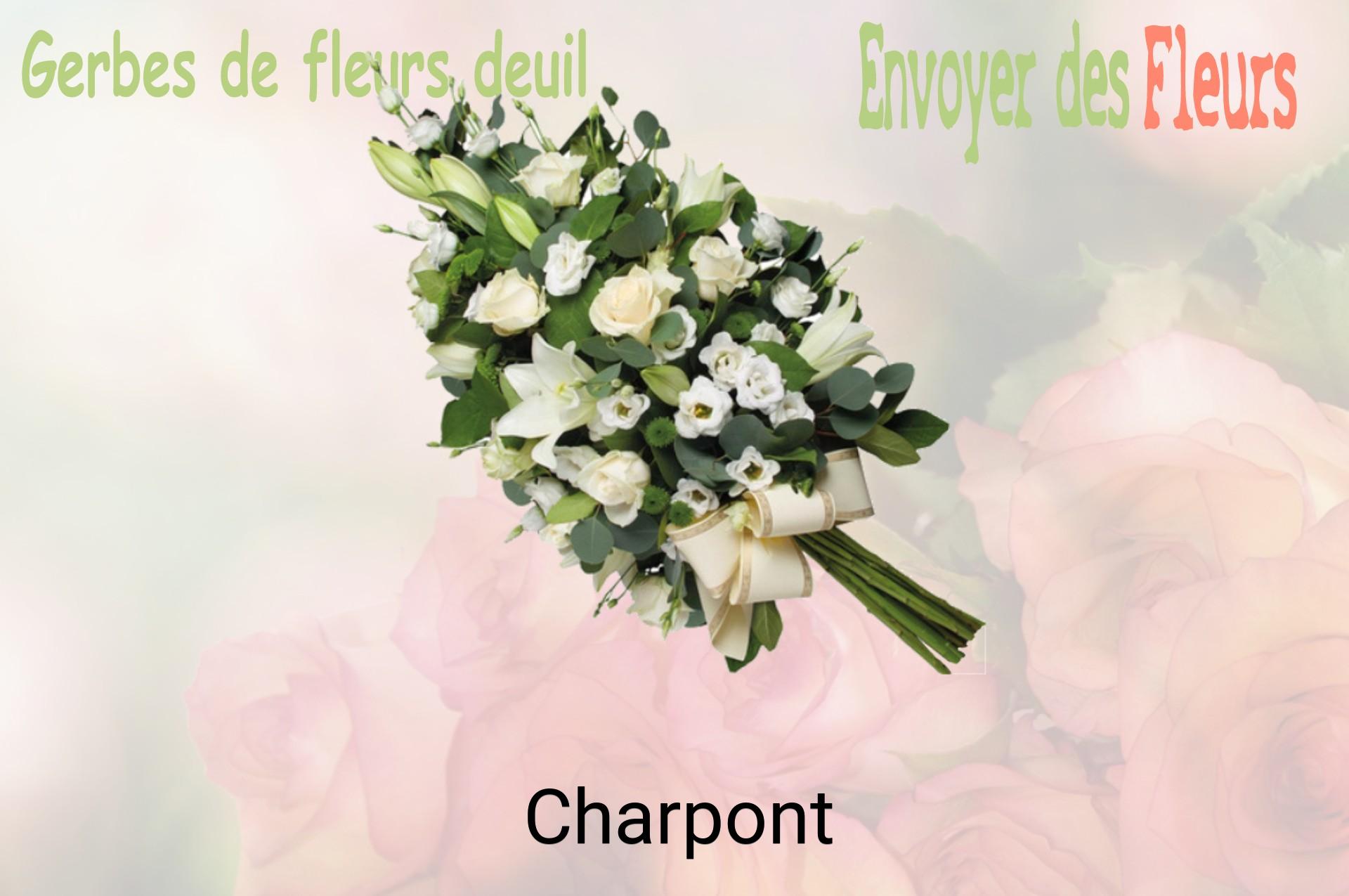 Gerbe de fleurs de deuil livrée à Charpont